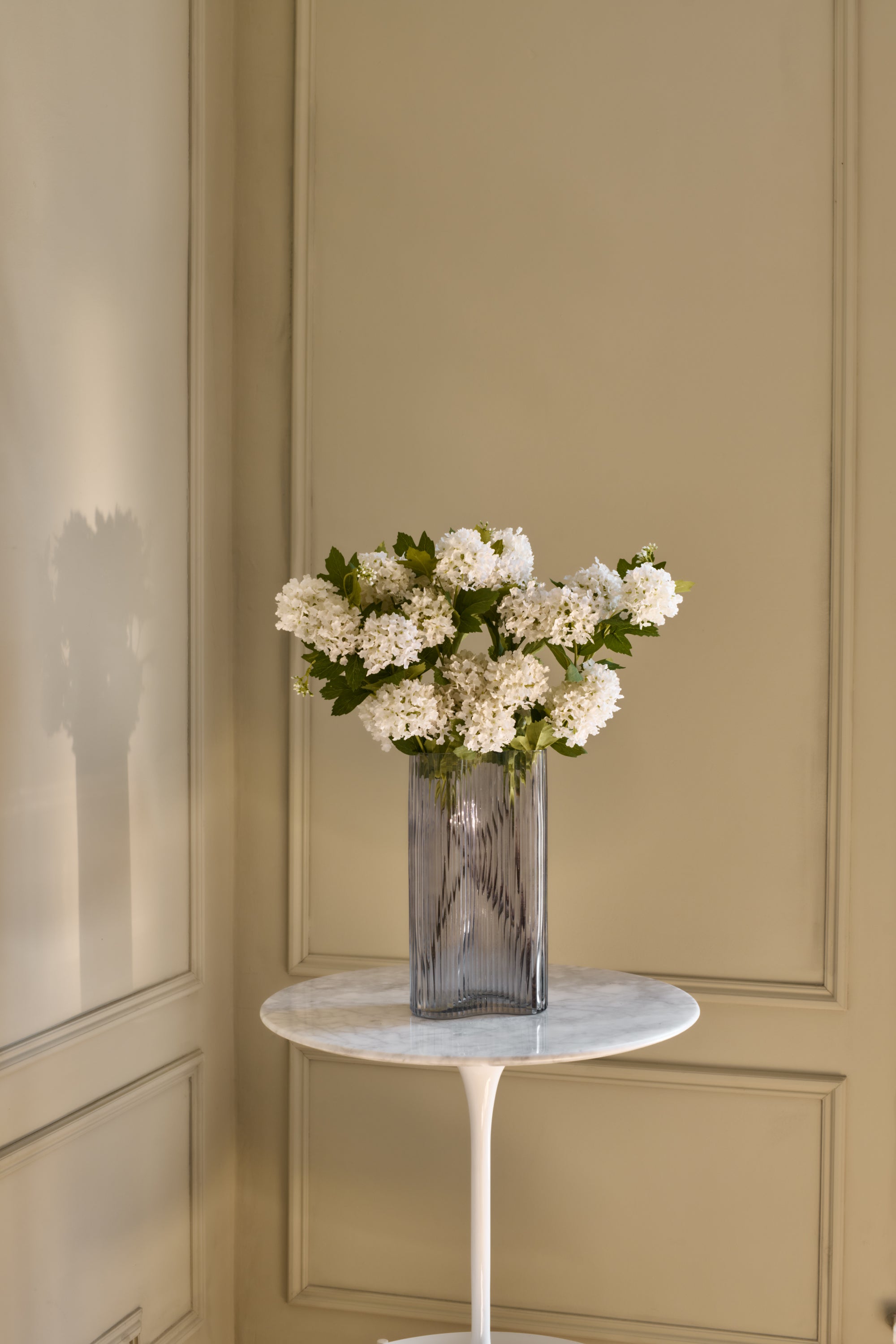 Small Hydrangeas - Faux Flower Stems - Green, Light Green, White