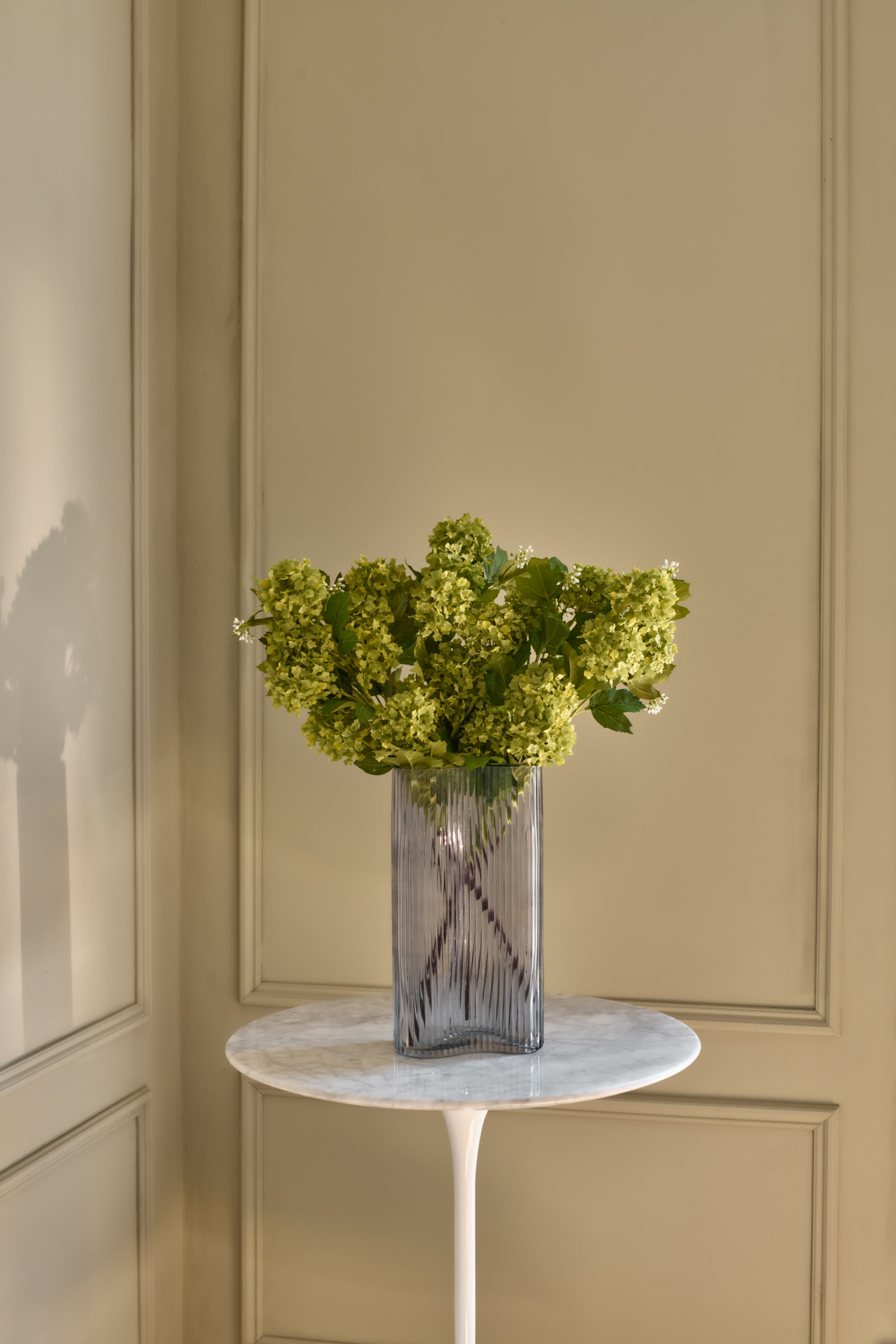 Small Hydrangeas - Faux Flower Stems - Green, Light Green, White