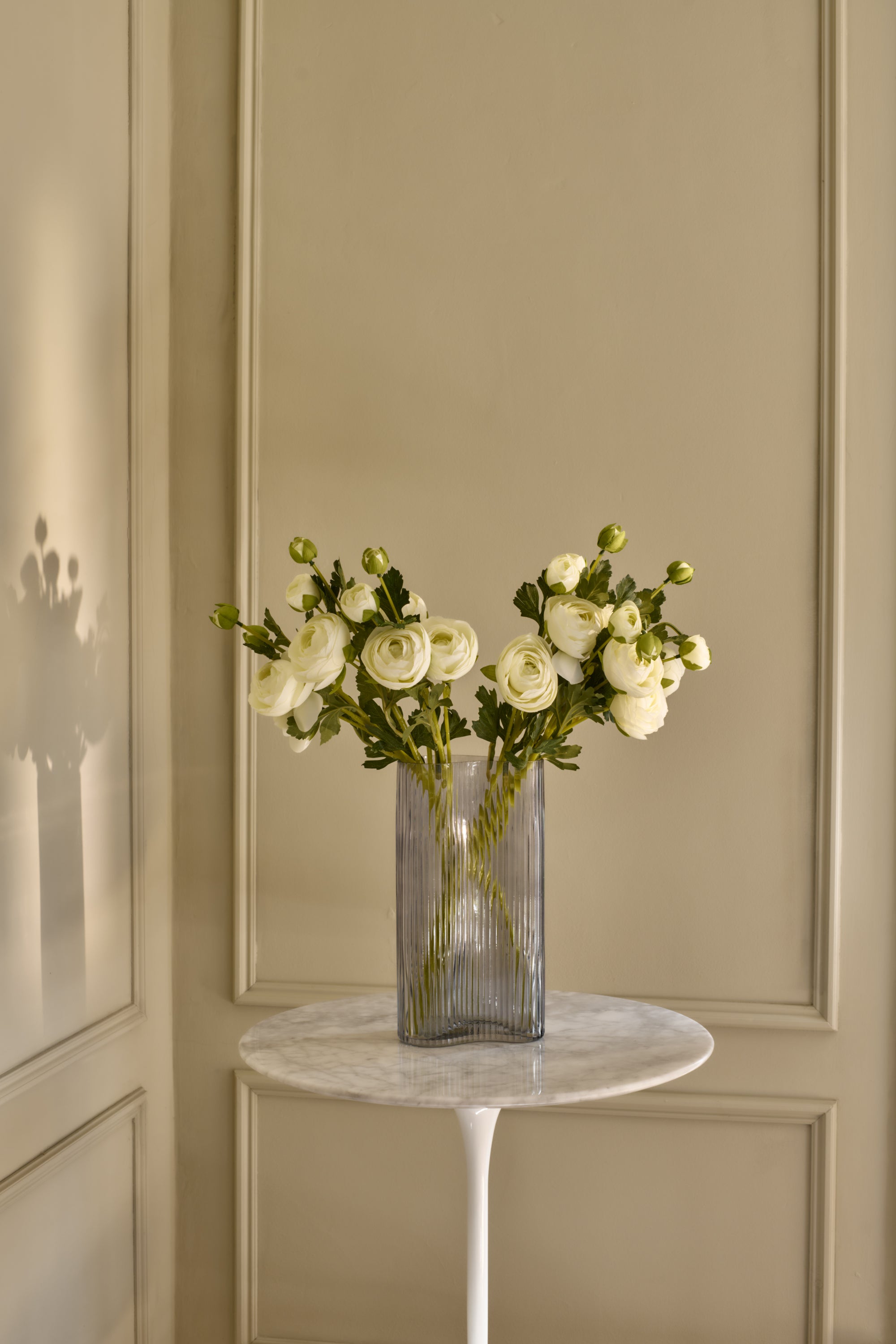 Ranunculus - Faux Flower Stems - Blush, Cream, White, Yellow, Green