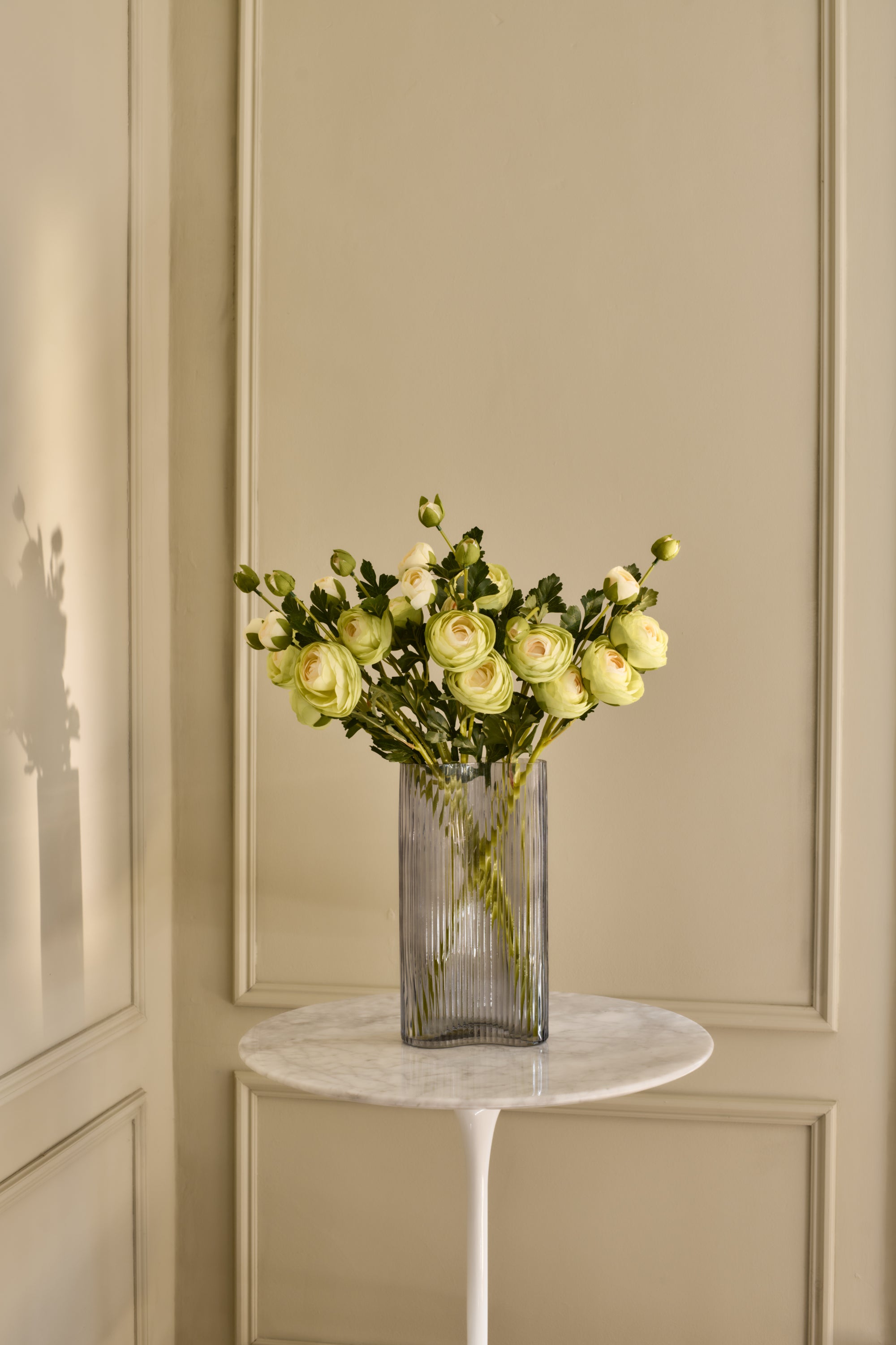 Ranunculus - Faux Flower Stems - Blush, Cream, White, Yellow, Green