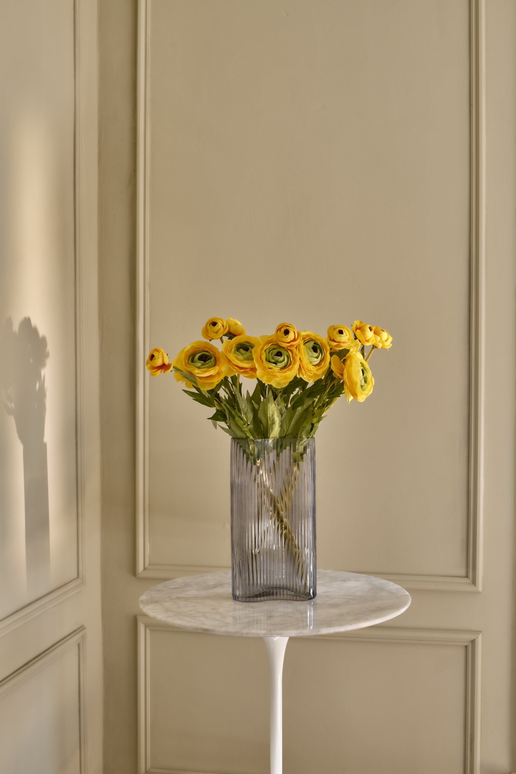 Ranunculus - Faux Flower Stems - Blush, Cream, White, Yellow, Green