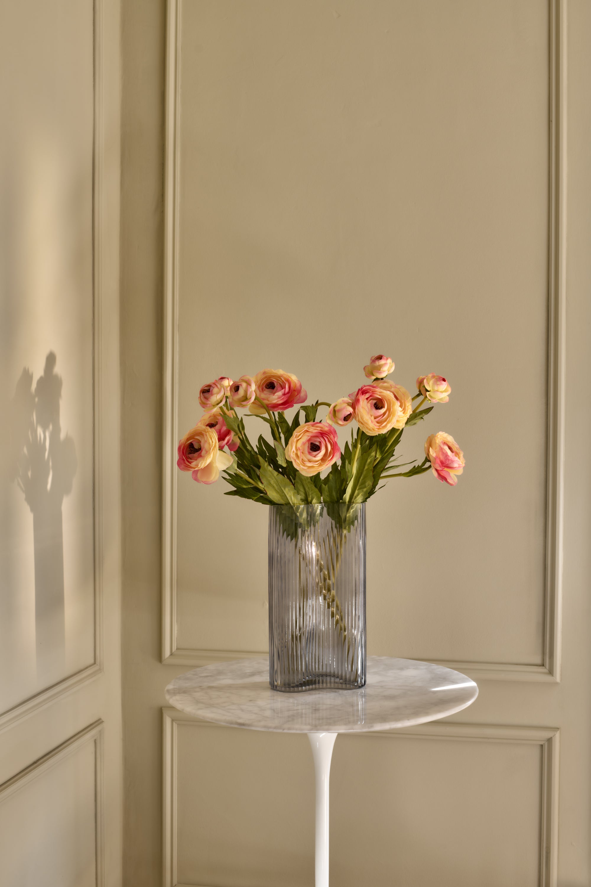 Ranunculus - Faux Flower Stems - Blush, Cream, White, Yellow, Green