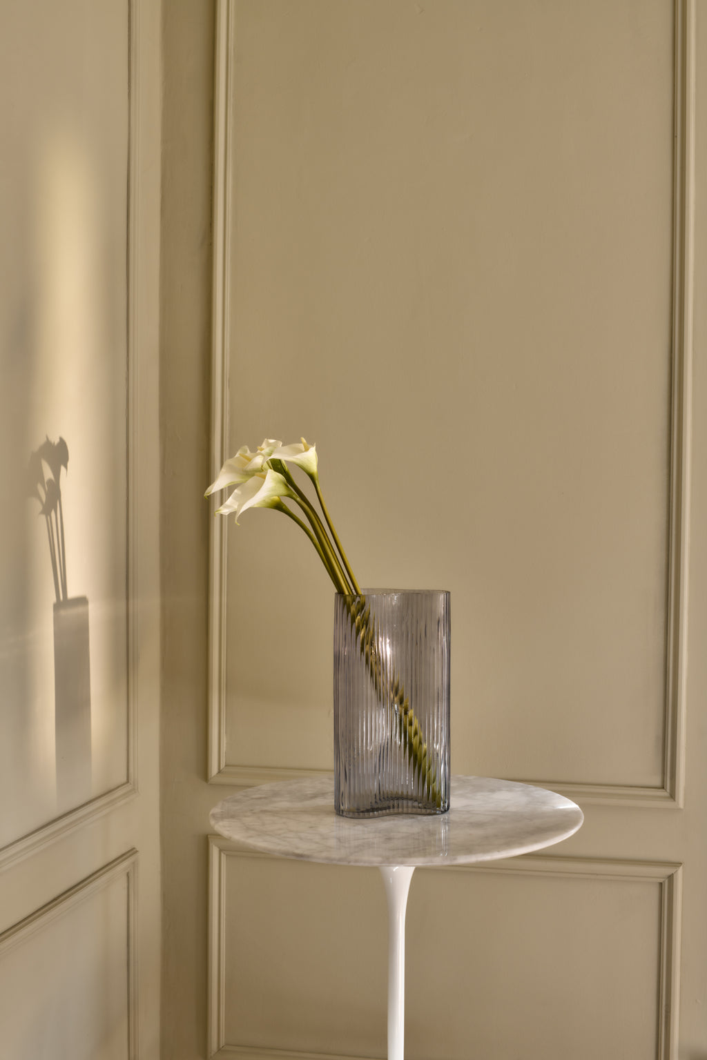 Calla Lilies - Faux Flower Stems - Dark Purple, White & Pink