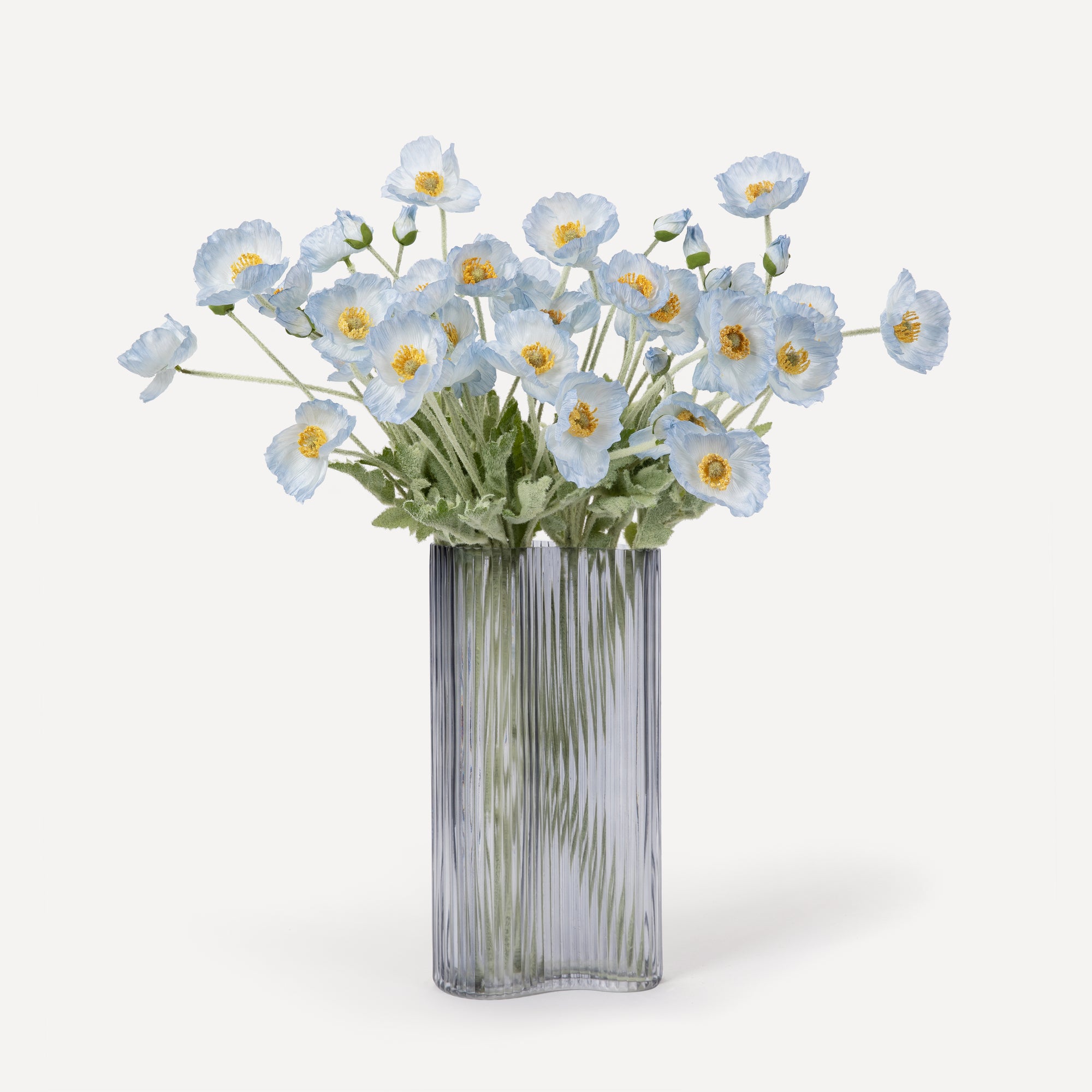 Poppies - Faux Flower Stems - Cherry Cream, Purple, Yellow, Blue, Peach, Peach Coral, Red, Coral, Lavender, Lilac