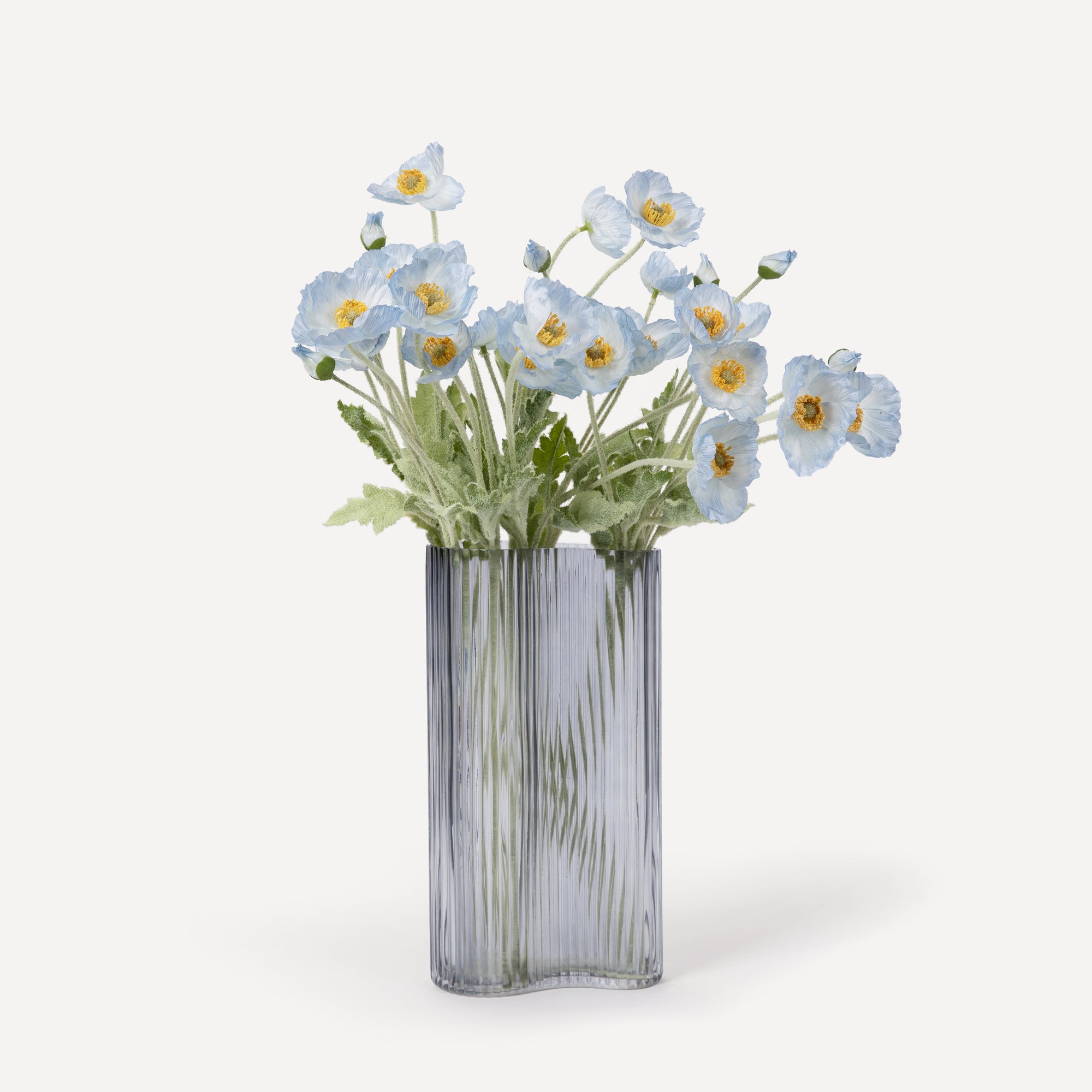 Poppies - Faux Flower Stems - Cherry Cream, Purple, Yellow, Blue, Peach, Peach Coral, Red, Coral, Lavender, Lilac