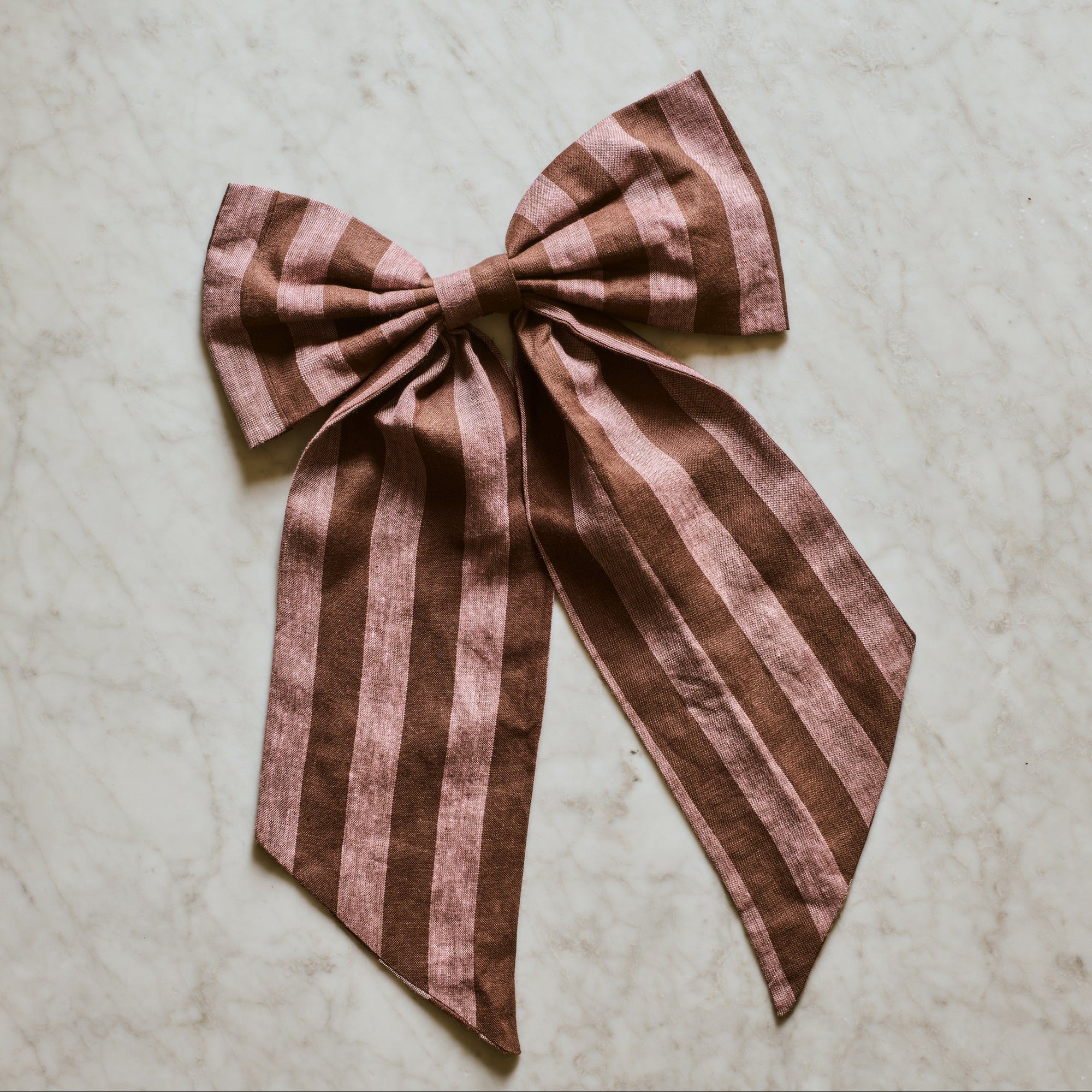 Linen Stripe Bow