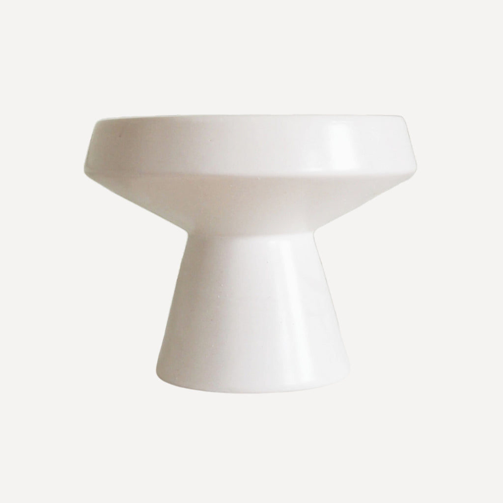 Footed Bowl Vase - Homeware - White