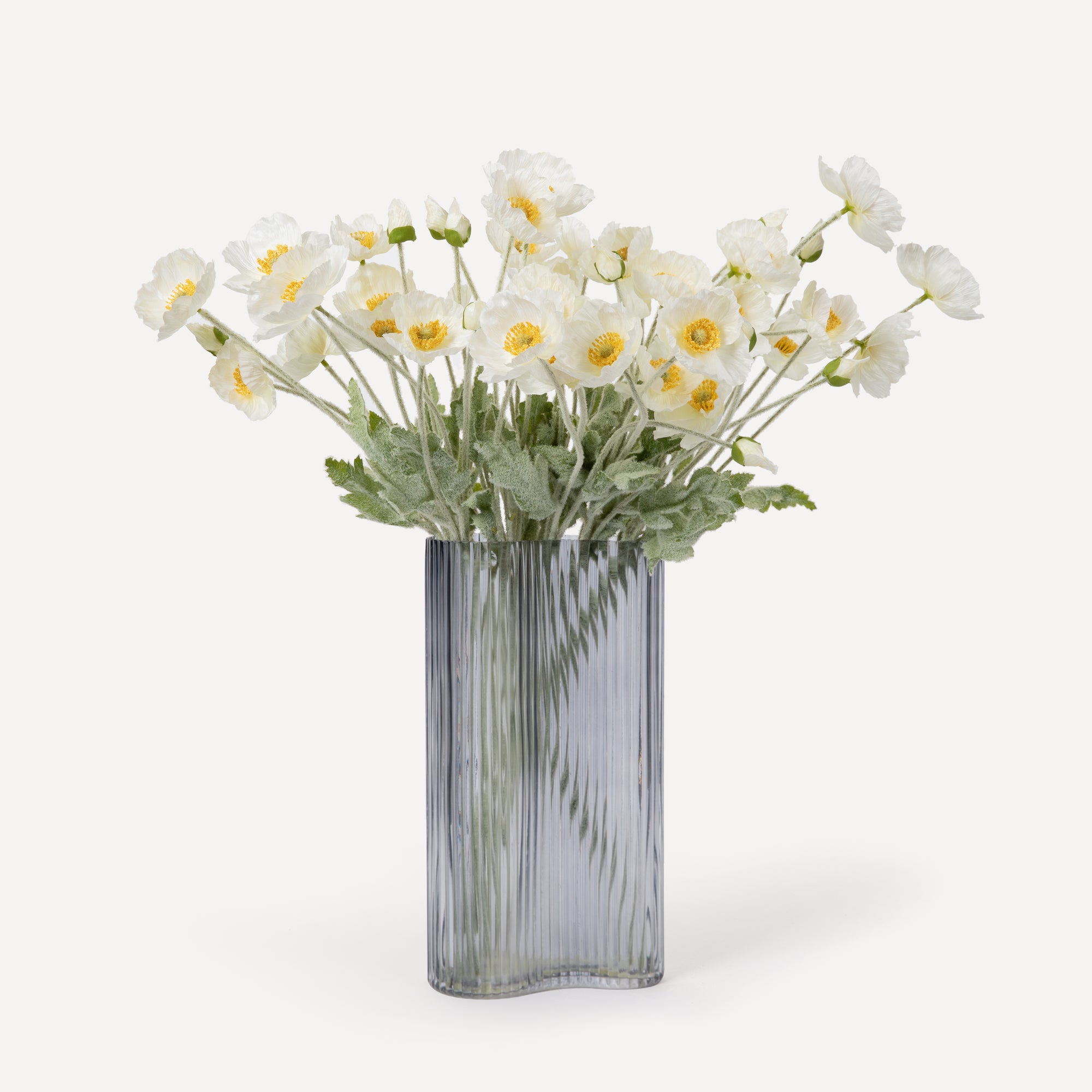 Poppies - Faux Flower Stems - Cherry Cream, Purple, Yellow, Blue, Peach, Peach Coral, Red, Coral, Lavender, Lilac
