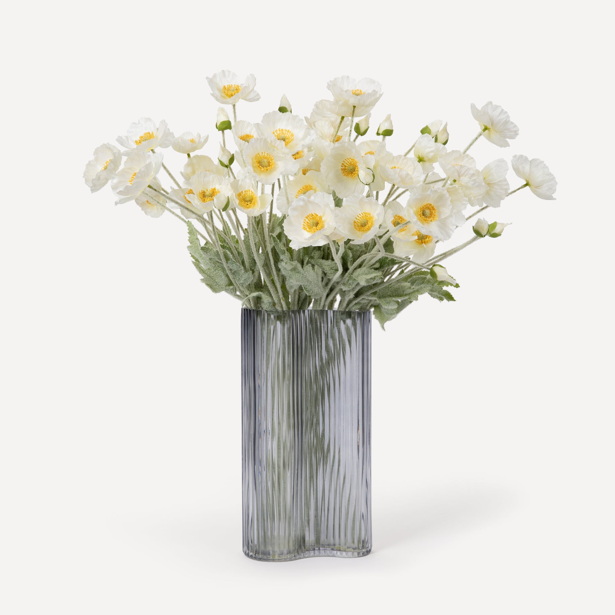 Poppies - Faux Flower Stems - Cherry Cream, Purple, Yellow, Blue, Peach, Peach Coral, Red, Coral, Lavender, Lilac