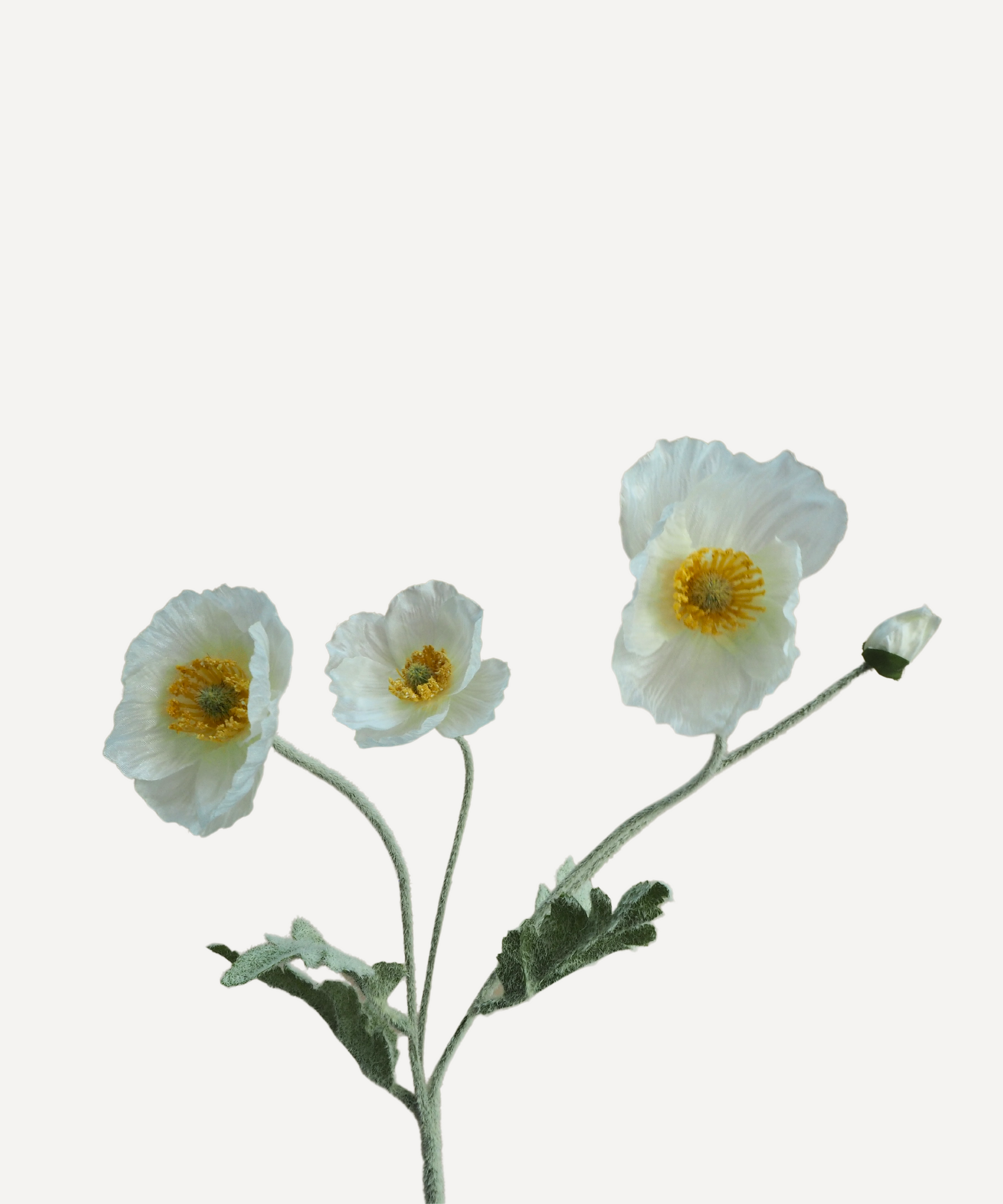 Poppies - Faux Flower Stems - Cherry Cream, Purple, Yellow, Blue, Peach, Peach Coral, Red, Coral, Lavender, Lilac