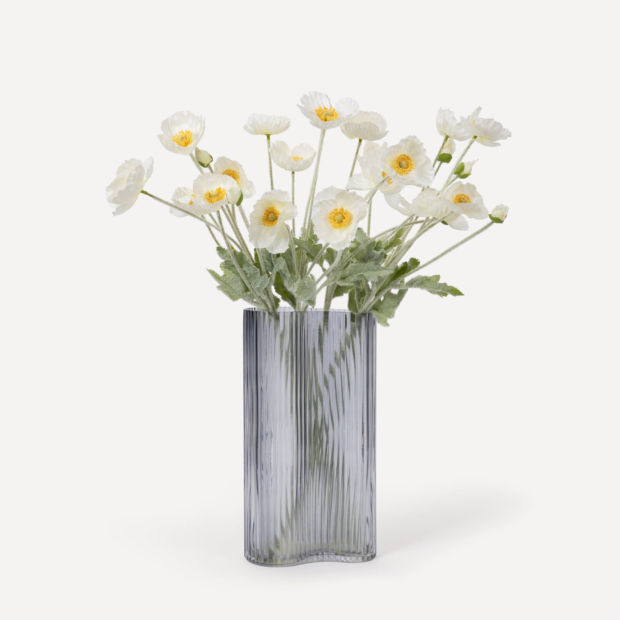 Poppies - Faux Flower Stems - Cherry Cream, Purple, Yellow, Blue, Peach, Peach Coral, Red, Coral, Lavender, Lilac