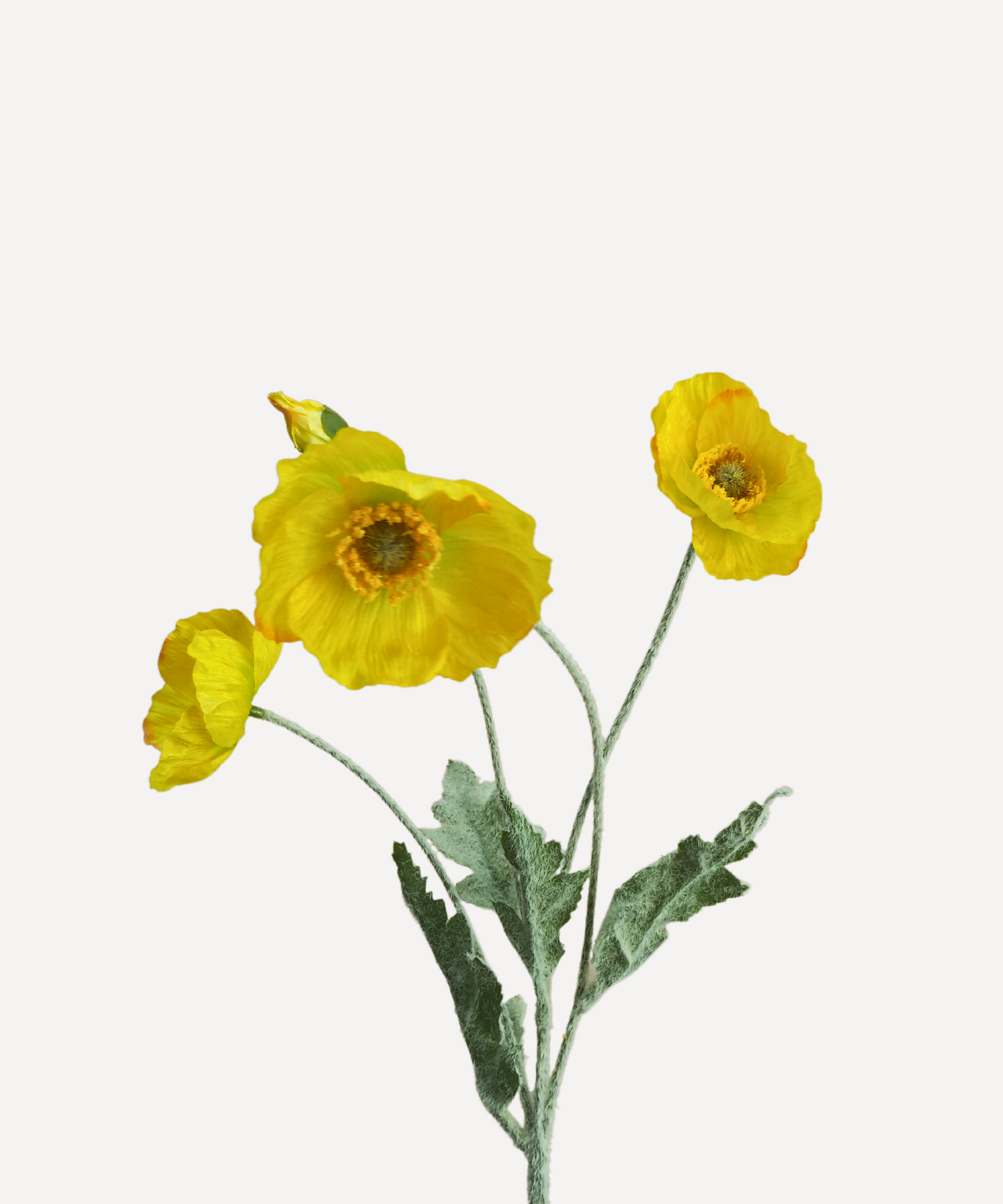 Poppies - Faux Flower Stems - Cherry Cream, Purple, Yellow, Blue, Peach, Peach Coral, Red, Coral, Lavender, Lilac