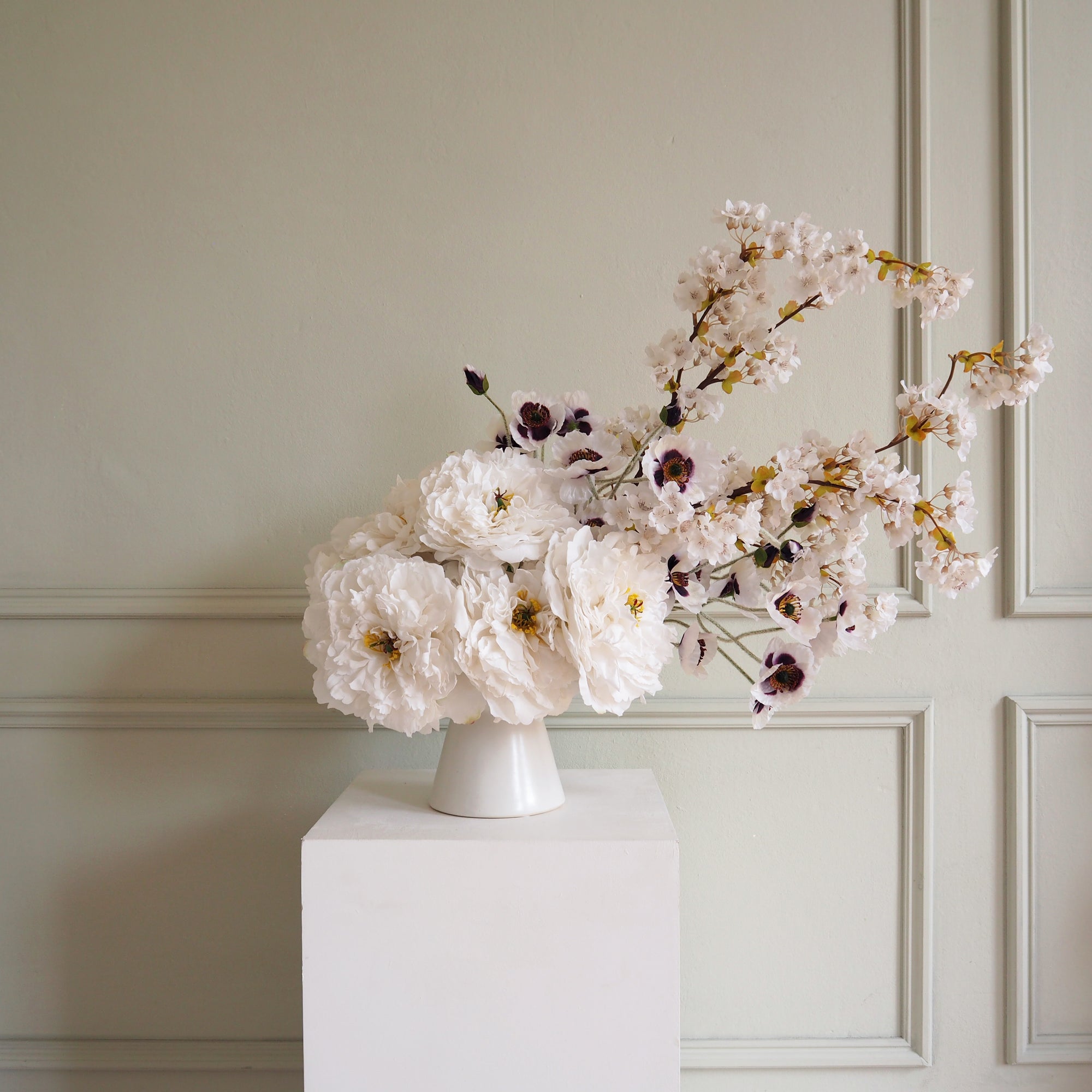 Large Arrangement for Hire - Faux Flower Arrangement & Vase